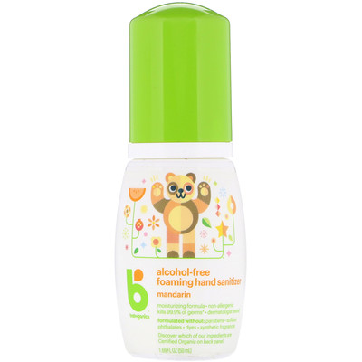 

Alcohol-Free, Foaming Hand Sanitizer, Mandarin, 1.69 oz (50 ml)