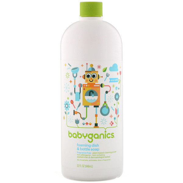 BabyGanics, The Dish Dazzler, ΠΏΠ΅Π½ΡΡΠ΅Π΅ΡΡ ΡΡΠ΅Π΄ΡΡΠ²ΠΎ Π΄Π»Ρ ΠΌΡΡΡΡ ΠΏΠΎΡΡΠ΄Ρ, Π·Π°ΠΏΠ°ΡΠ½ΠΎΠΉ Π±Π»ΠΎΠΊ, Π±Π΅Π· ΠΎΡΠ΄ΡΡΠ΅ΠΊ, 33,8 ΠΆΠΈΠ΄ΠΊΠΈΡ
ΡΠ½ΡΠΈΠΉ (1 Π»)