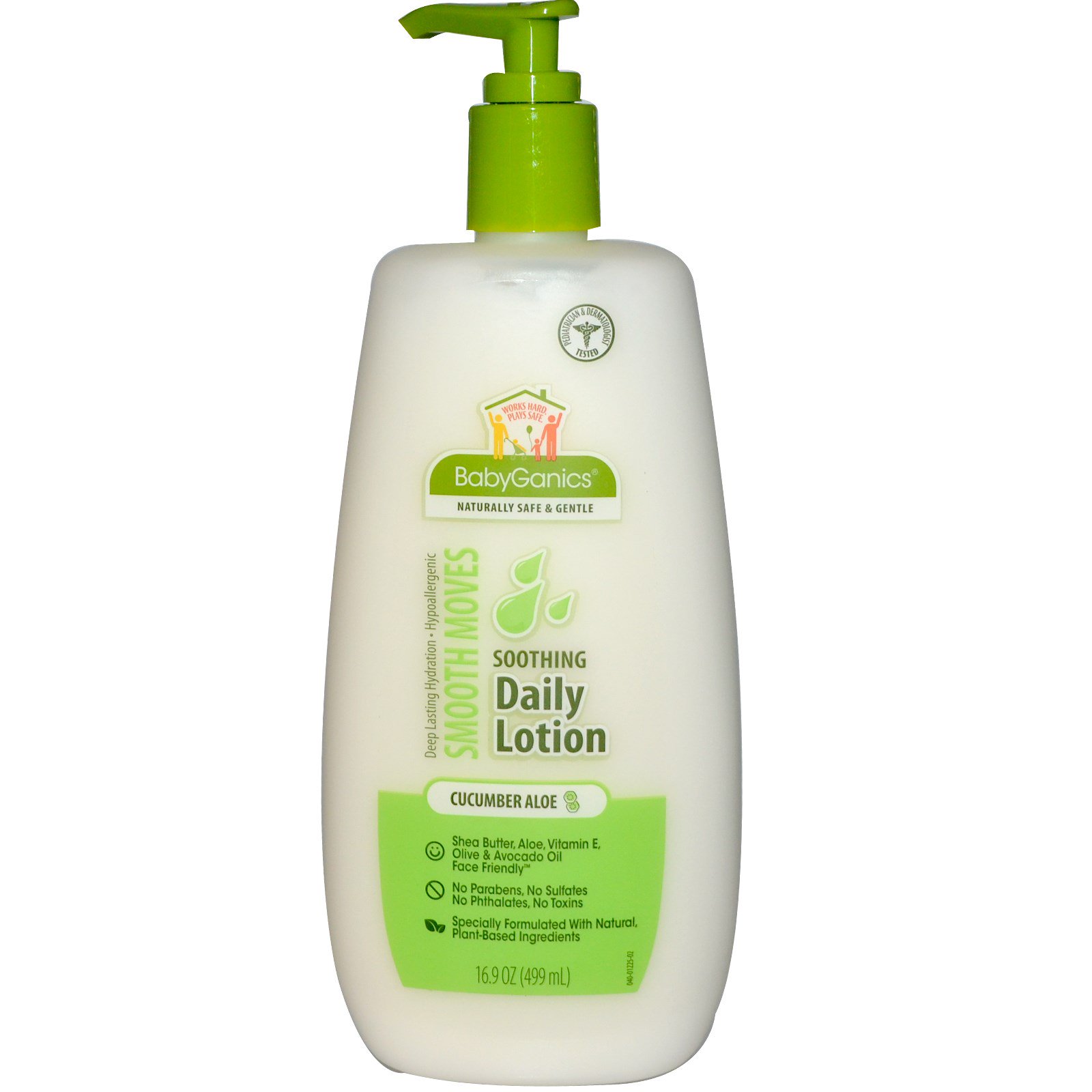 BabyGanics, Smooth Moves, Soothing Daily Lotion, Cucumber Aloe, 16.9 oz