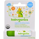 BabyGanics, Органический бальзам для губ и лица, 7 г (0,25 унции) отзывы
