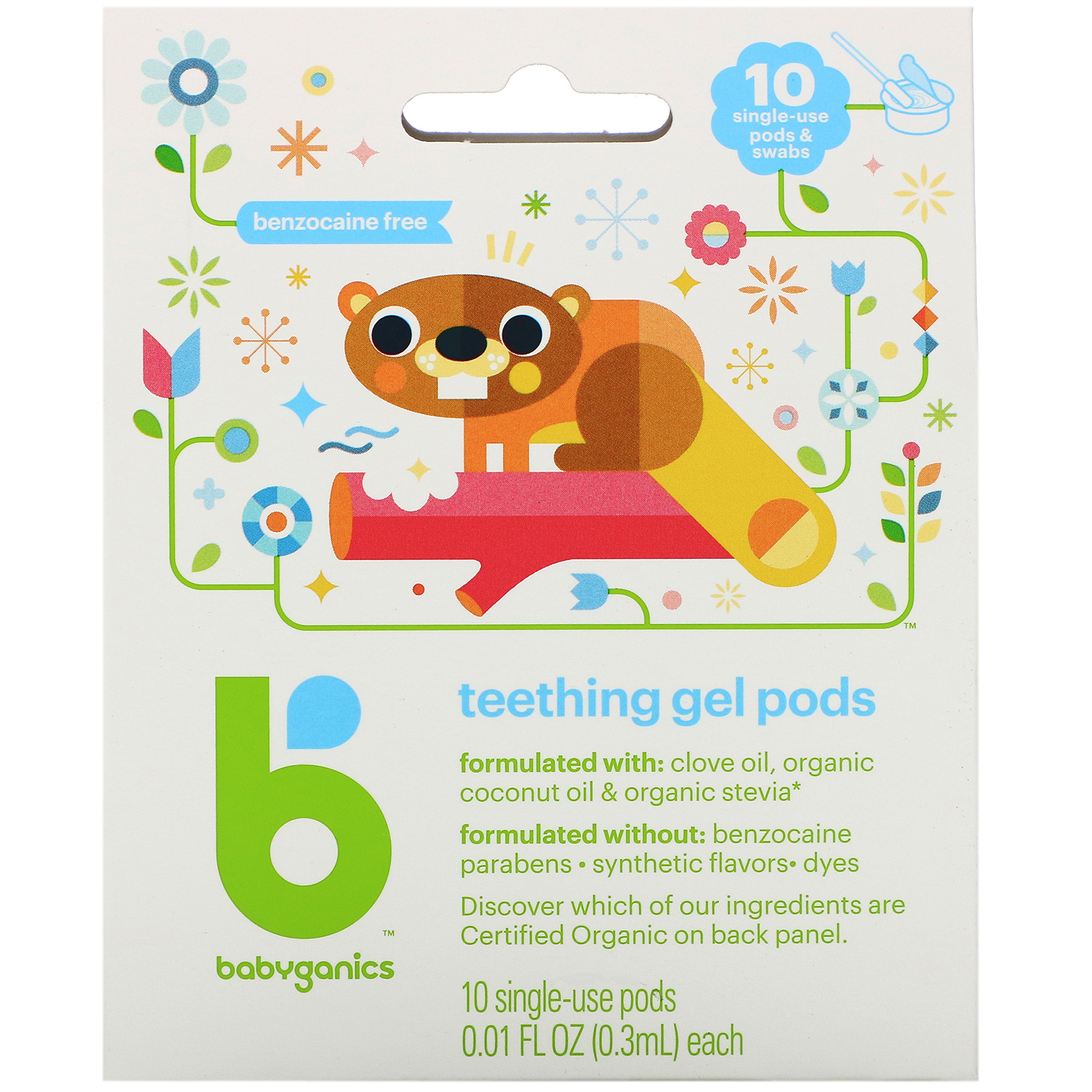teething gel pods babyganics