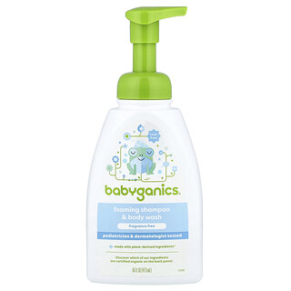 Babyganics, Shampoo Espumante e Sabonete Líquido, Sem Fragrância, 473 ml (16 fl oz)