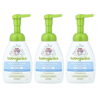 Babyganics, Alcohol-Free Foaming Hand Sanitizer, Fragrance Free, 3 Pack, 8.45 fl oz (249 ml) Each