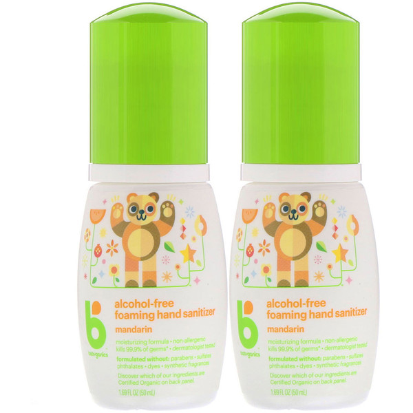 BabyGanics, Alcohol-Free, Foaming Hand Sanitizer, Mandarin