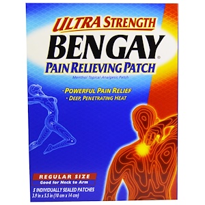 Бенгэй, Ultra Strength Pain Relieving Patch, Regular Size, 5 Patches, 3.9 in x 5.5 in (10 cm x 14 cm) отзывы