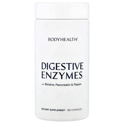 BodyHealth Verdauungsenzyme mit Betain, Pankreatin, 180 Kapseln