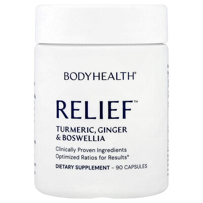 Photos - Other Sports Nutrition BodyHealth, Relief™, Turmeric, Ginger & Boswellia, 90 Capsules BHH-65540