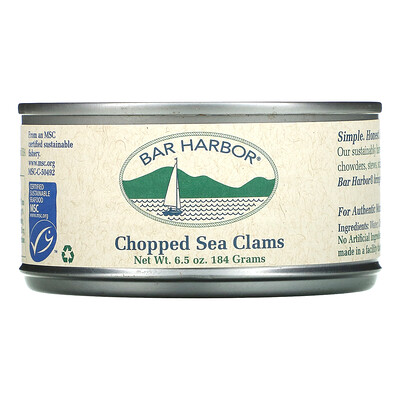 Bar Harbor Chopped Sea Clams, 6.5 oz (184 g)