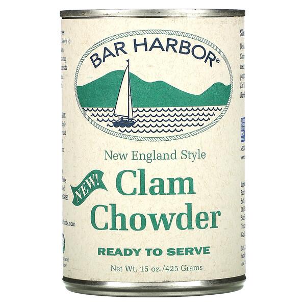 Bar Harbor‏, New England Style Clam Chowder, 15 oz (425 g)