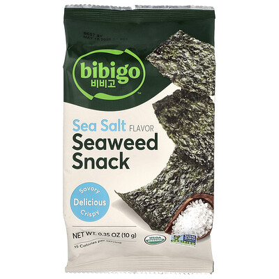 Bibigo , Seaweed Snack, Sea Salt 0.35 Oz (10 G)