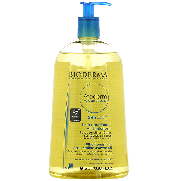Bioderma, Atoderm, Ultra-Nourishing Anti-Irritation Shower Oil, 33.8 fl oz (1 L)