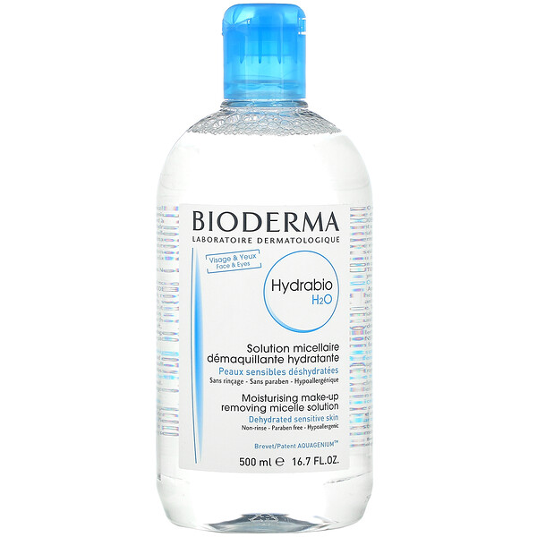 Bioderma, Hydrabio, Moisturising Make-Up Removing Micelle Solution, 16.7 fl oz (500 ml)