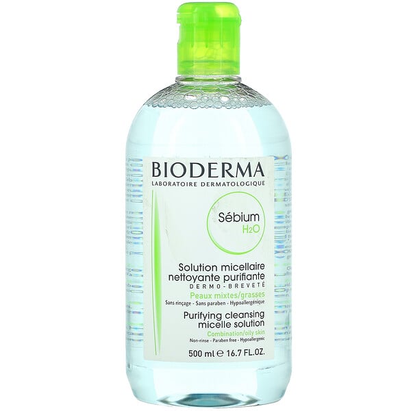 Bioderma‏, Sebium, Purifying Cleansing Micelle Solution, 16.7 fl oz (500 ml)