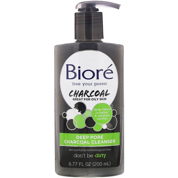Biore, Deep Pore Charcoal Cleanser, 6.77 fl oz (200 ml)