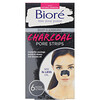 Biore, Deep Cleansing Pore Strips, Charcoal, 6 Nose Strips