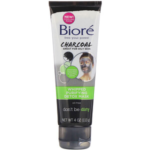 Biore, Whipped Purifying Detox Mask, Charcoal, 4 oz (113 g) отзывы