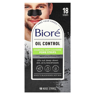 Biore, 控木炭深層清潔毛孔貼，18 個鼻貼
