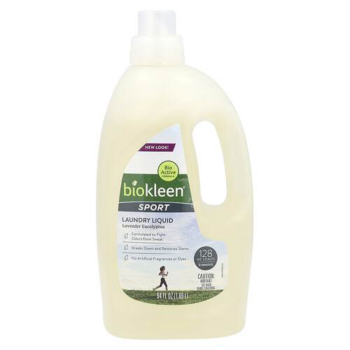 Biokleen Biokleen, Sport, Laundry Liquid, Lavender Eucalyptus, 64 fl oz (1.89 L)