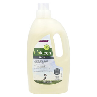 Biokleen, Sport, Laundry Liquid, Waschflüssigkeit, Lavendel-Eukalyptus, 1,89 l (64 fl. oz.)