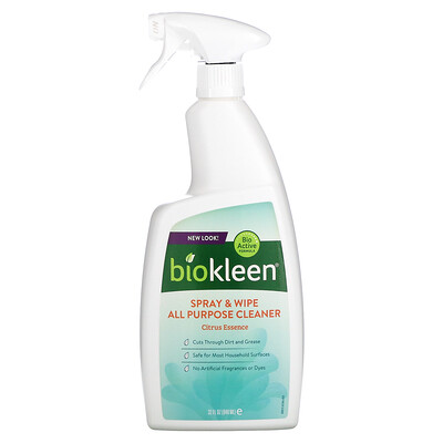 

Biokleen Spray and Wipe, универсальное очищающее средство, 946 мл (32 жидк. унции)