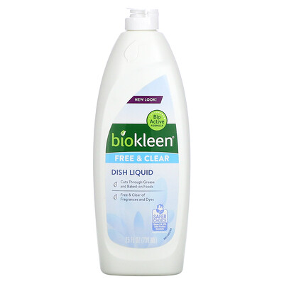 Купить Biokleen Жидкость для посуды, без добавок и прозрачность, 739 мл (25 жидк. Унций)