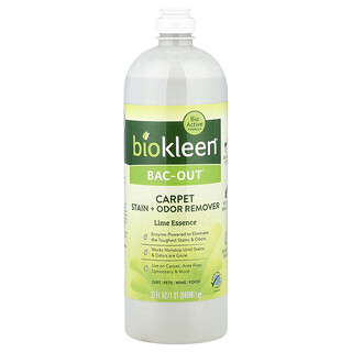 Biokleen, Bac-Out, Carpet Stain + Odour Remover, Lime Essence, 32 fl oz (946 ml)