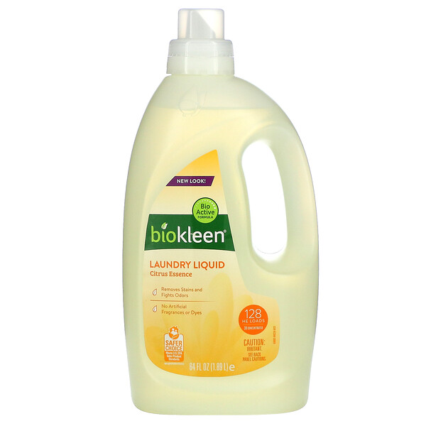 Biokleen‏, Laundry Liquid, Citrus Essence, 64 fl oz (1.89 L)