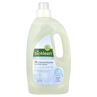Biokleen, Laundry Liquid, Waschmittel, frei und klar, ohne Duftstoffe, 1,89 l (64 fl. oz.)