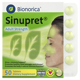 Bionorica, Sinupret®, Suplemento para reforzar la salud de los adultos, 50 comprimidos