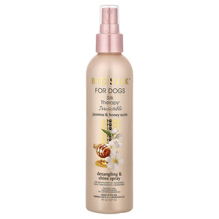 Biosilk, Silk Therapy®, spray districante e lucidante, per cani, gelsomino e miele, 237 ml