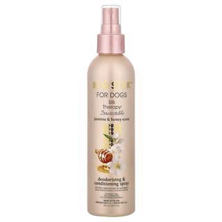 Biosilk, Silk Therapy®, Deodorizing & Conditioning Spray, For Dogs, Jasmine & Honey, 8 fl oz (237 ml)