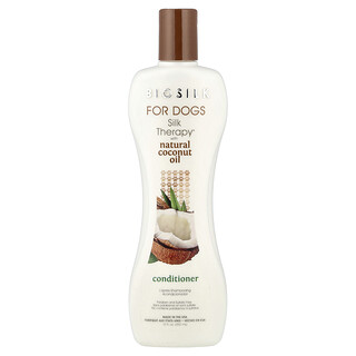Biosilk, Silk Therapy®, Acondicionador con aceite de coco natural, Para perros, 355 ml (12 oz. líq.)