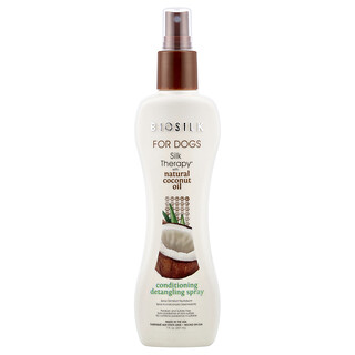 Biosilk, Silk Therapy® with Natural Coconut Oil, Conditioning Detangling Spray, For Dogs, 7 fl oz (207 ml)