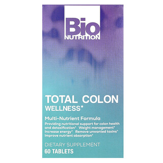 Bio Nutrition, Total tykktarmsvelvære, 60 tabletter