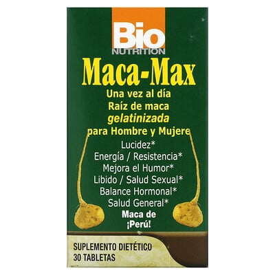 

Bio Nutrition Maca Max 1 000 мг 30 таблеток
