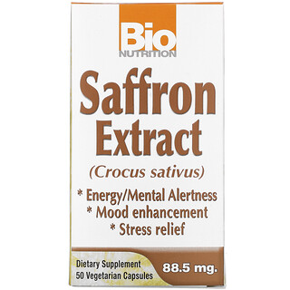 Bio Nutrition, Extrait de safran, 50 capsules végétariennes