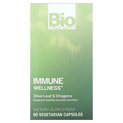 Immune Wellness, з листям оливи та орегано, 60 вегетаріанських капсул