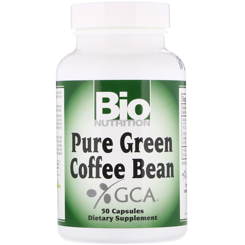 Bio Nutrition, Pure Green Coffee Bean, 800 mg, 50 Capsules iHerb