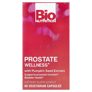 Bio Nutrition, Bienestar de la próstata con extracto de semilla de calabaza`` 60 cápsulas vegetales