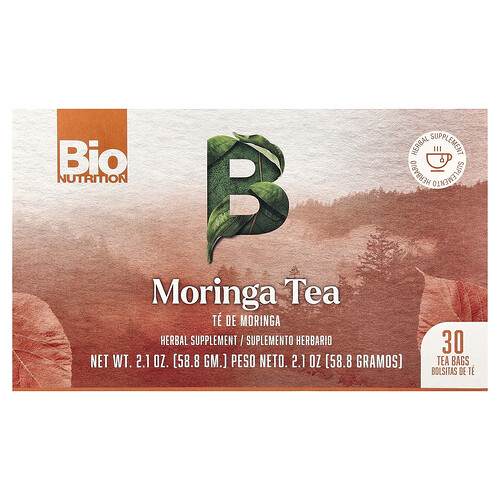 Bio Nutrition, Moringa Tea, Koffeinfrei, 30 Teebeutel, 58,8 g (2,1 oz.)