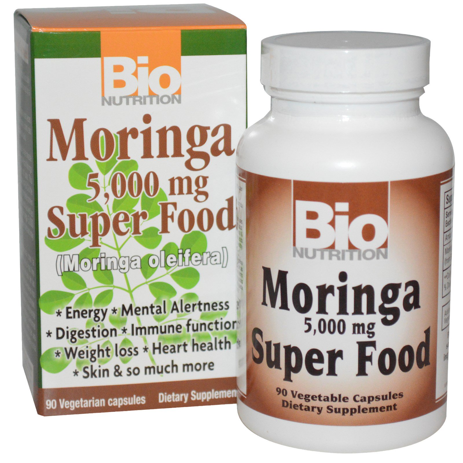 Bio Nutrition, Суперпродукт Моринга, 5000 мг, 90 растительных капсул