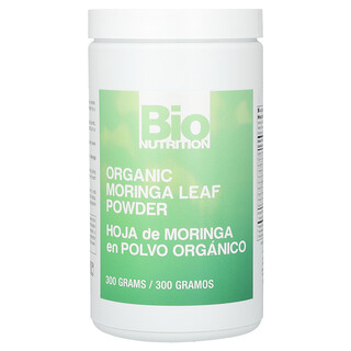 Bio Nutrition, Organic Moringa Leaf Powder, Bio-Moringa-Blattpulver, 300 g