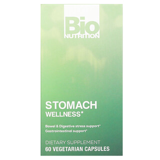 Bio Nutrition, Stomach Wellness, 60 Vegetarian Capsules