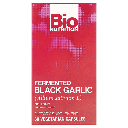 Bio Nutrition, Fermented Black Garlic, fermentierter schwarzer Knoblauch, 450 mg, 60 pflanzliche Kapseln