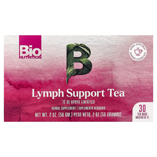 Bio Nutrition, Lymph Support Tea, Tee zur Unterstützung des Lymphsystems, koffeinfrei, 30 Teebeutel, 56 g (2 oz.)
