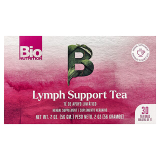 Bio Nutrition, Lymph Support Tea, Caffeine-Free, 30 Tea Bags, 2 oz (56 g)