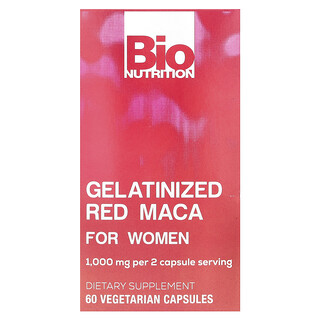 Bio Nutrition, 女性糊化紅瑪卡，60 粒素食膠囊（每粒膠囊 500 毫克）