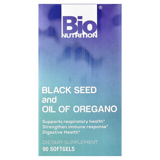 Bio Nutrition, Semente Preta e Óleo de Orégano, 90 Cápsulas Softgel