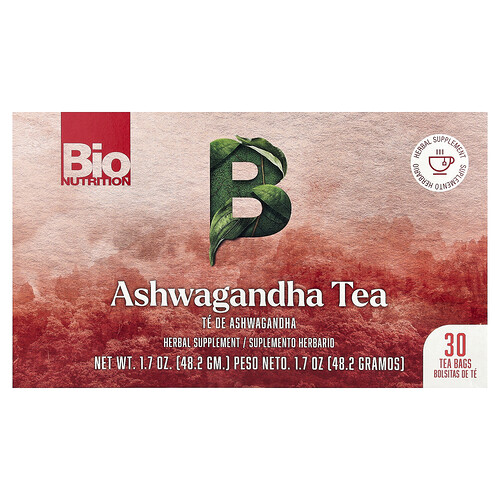 Bio Nutrition, Ashwagandha Tea, Caffeine Free, Ashwagandha-Tee, koffeinfrei, 30 Teebeutel, 48,2 g (1,7 oz.)