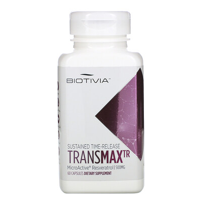 Biotivia TransmaxTR, MicroActive-Resveratrol, 500 mg, 60 Capsules
